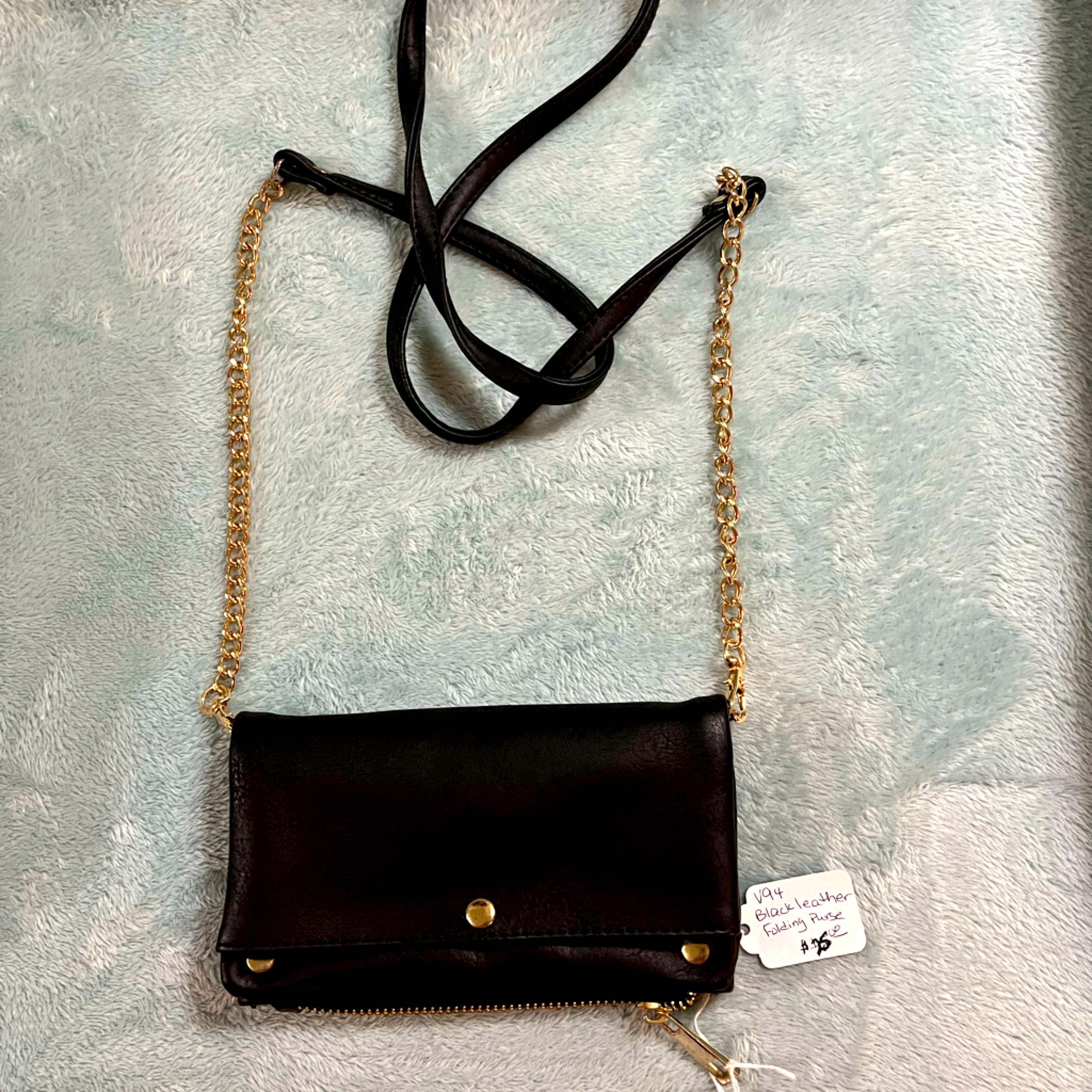 Ladies Shoulder Leather Folding Bag,I'm In Love,Plenty Of Card Spots,Change Spot